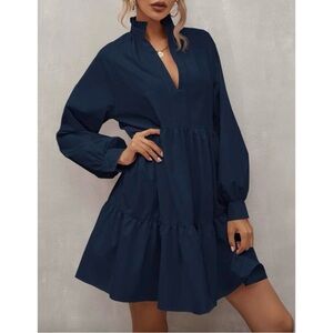 COMING: SHEIN Navy Blue Smock Dress